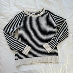 Vintage Navy Striped Crew neck Sweater